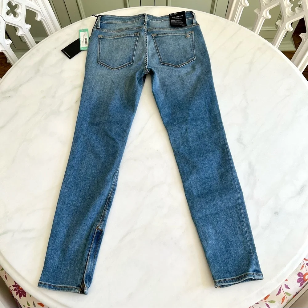 Black Orchid Jude Zipper Detail Skinny Jean Indigo Sz 26 - Picture 9 of 13